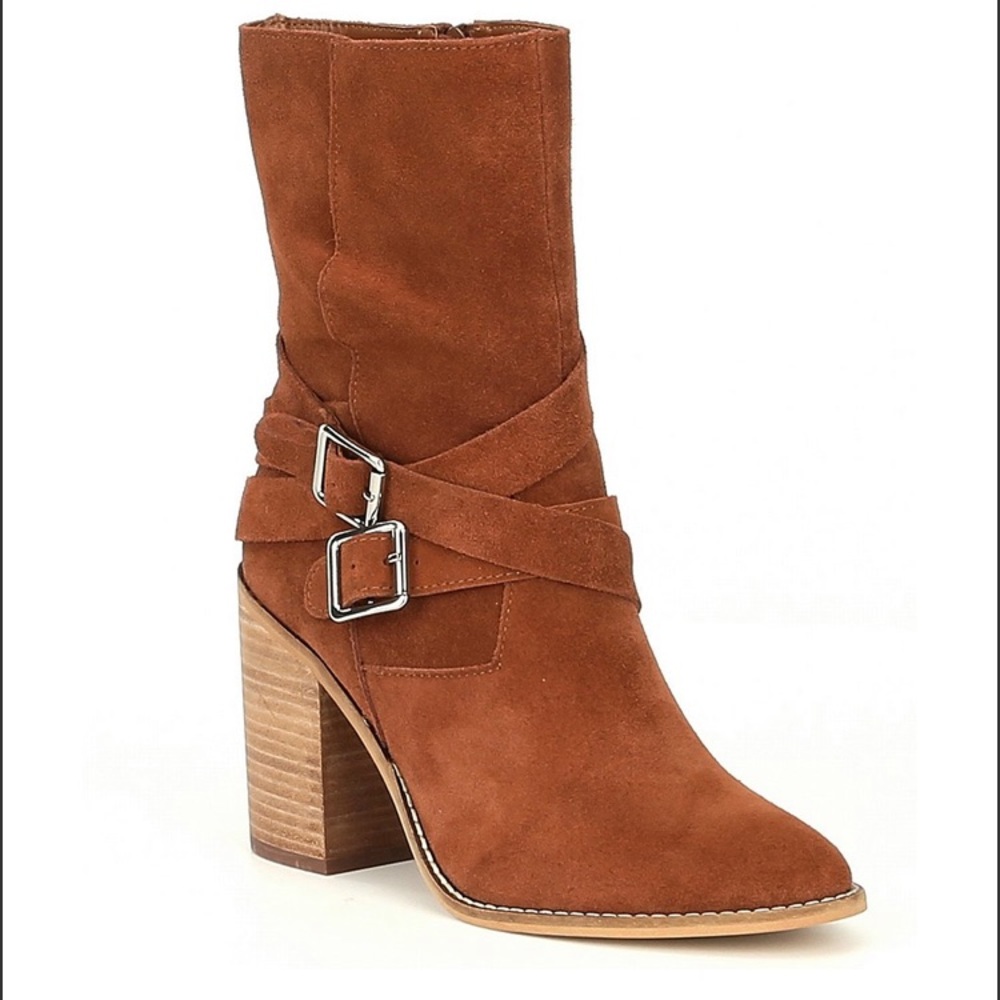 New Chelsea & Violet Vicki Suede Booties - Picture 1 of 10